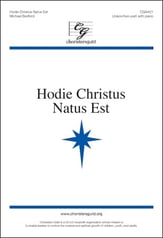 Hodie Christus Natus Est Unison/Two-Part choral sheet music cover